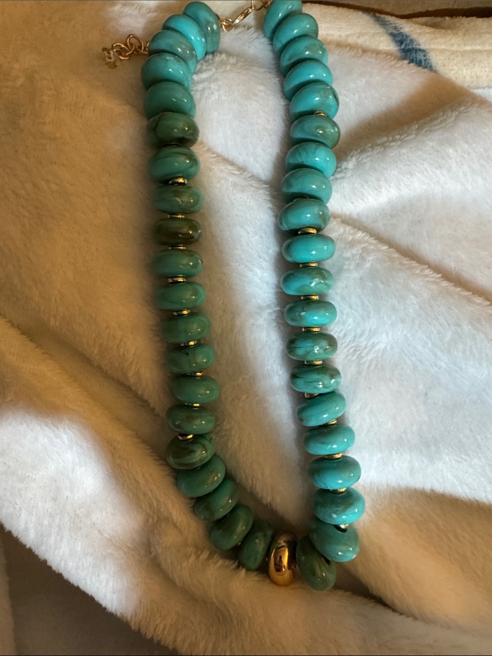 Turquoise Bead Statement Necklace - Women Jewelry